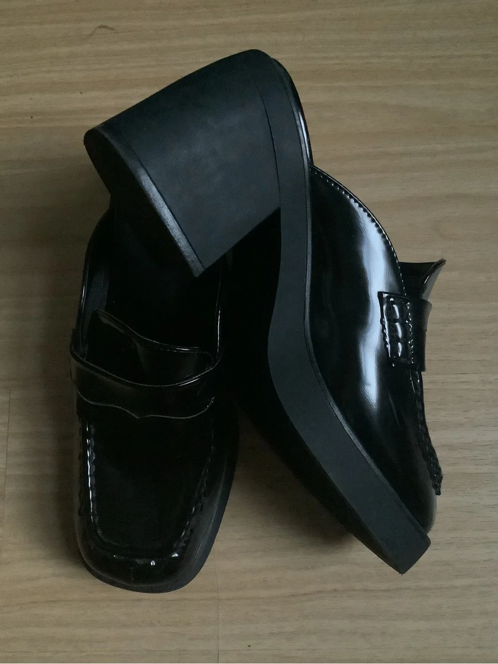 wild fable Black Patent Platform Penny Loafer Mules